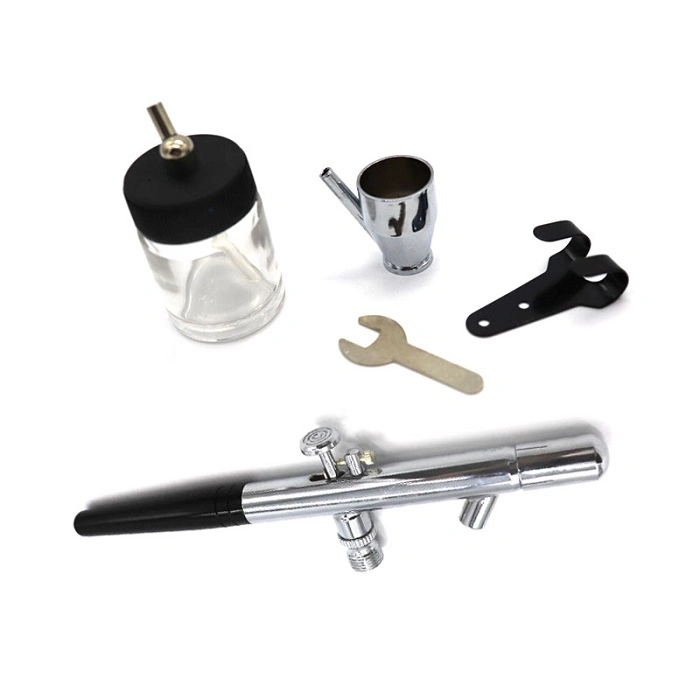 Airbrush Kit 128p Siphon Feed Dual Action Spray Gun Air Brush for Temporary Tattoo Manicure Makeup Cake Art Painting